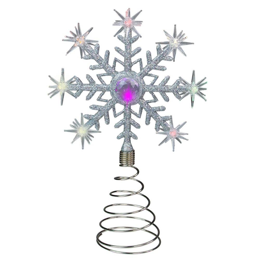 11 in. LED Lighted Coloring Changing Twinkling Snowflake Christmas Tree Topper price history on PriceWatchPro
