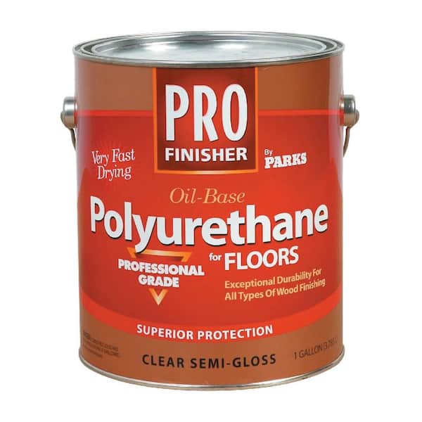 Rust-Oleum Parks Pro Finisher 1 gal. Clear Semi-Gloss Oil-Based Polyurethane for Floors (4-Pack)