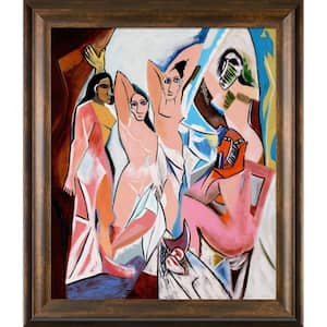 Les Demoiselles D'Avignon by Pablo Picasso Modena Vintage Framed Oil Painting Art Print 25 in. x 29 in.