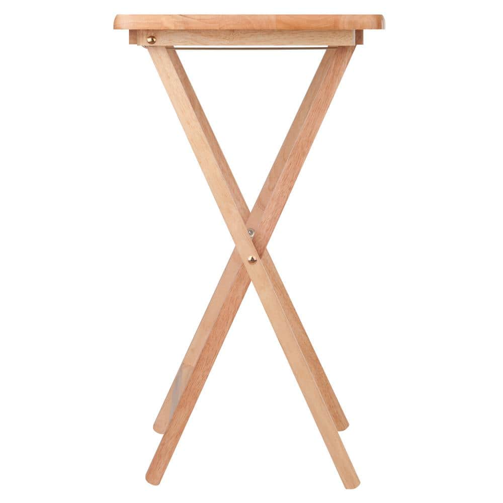 Alex 19.06 in. Natural 2-Piece Snack Table - thumbnail 2