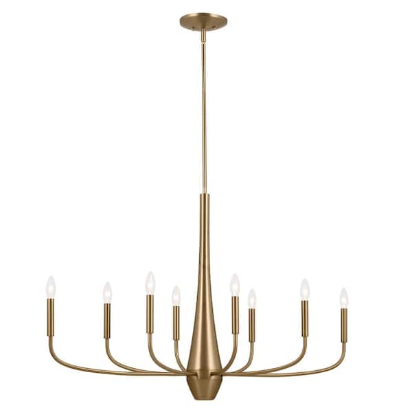 KICHLER Deela 41 in. 8-Light Champagne Bronze Modern Candle Oval ...