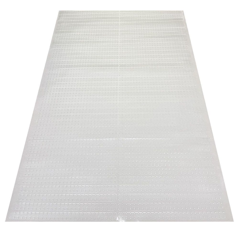 Ottomanson Floor Protector Clear 2 ft. 2 in. x 11 ft. Waterproof Non Slip Clear Design Indoor Protector Runner Rug CP101 26X11 The Home Depot