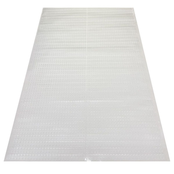 Ottomanson Floor Protector Clear 2 ft. 2 in. x 18 ft. Waterproof Non-Slip Clear Design Indoor Protector Runner Rug
