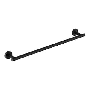 24 in. Wall Mounted Towel Bar in Matte Black