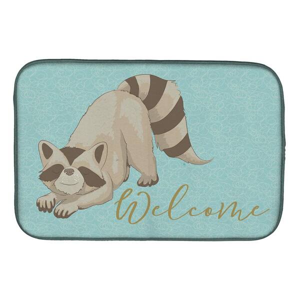 Caroline's Treasures 14 in. x 21 in. Welcome to the Cabin Dish Drying Mat  SB3081DDM - The Home Depot