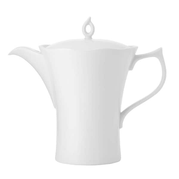 Oneida 2-Cup White Porcelain Tea Pots with Lid 12 oz. (Set of 12)