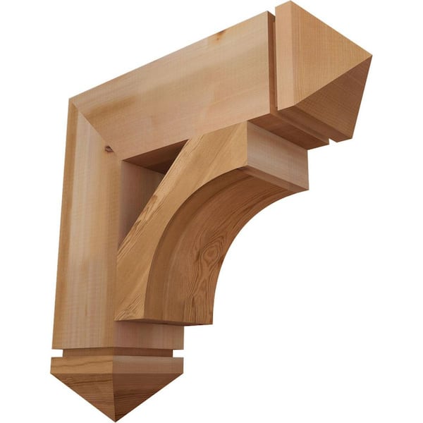 Ekena Millwork 5.5 in. x 22 in. x 22 in. Western Red Cedar Westlake Arts and Crafts Smooth Bracket