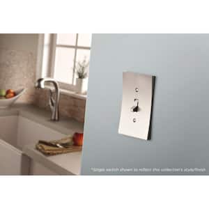 Brushed Nickel 1-Gang Duplex Outlet Wall Plate (1-Pack)