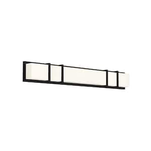 Alberni 38-in 1 Light 45-Watt Black Integrated LED Vanity Light