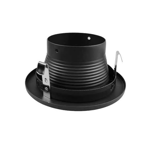 NICOR 4 in. Black Recessed Baffle Trim 19502BK - The Home Depot