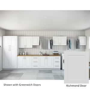 Richmond Verona White Plywood Shaker Stock Ready to Assemble Kitchen-Laundry Cabinet Kit 24 in. x 84 in. x 216 in.