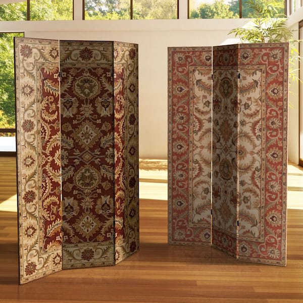 Oriental Furniture 6 ft. Magic Carpet Printed 3-Panel Room Divider