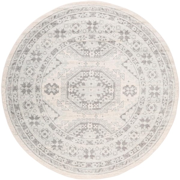 Abbracci Beige 5 ft. 3 in. Round Area Rug