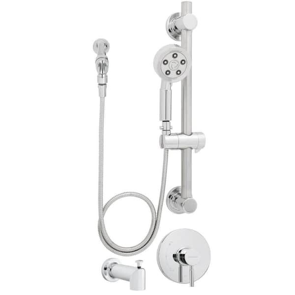 Speakman Neo Anystream 3-Spray ADA Handheld Shower and Tub Combination with Grab/Slide Bar in Polished Chrome (Valve Included)