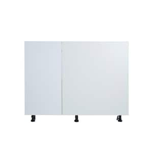 Radiance 42 in. W x 24 in. D x 34.5 in. H Ready to Assemble Slab Corner Blind Kitchen Cabinet in White Gloss