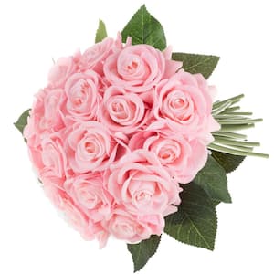 Artificial Pink Roses (Set of 18)