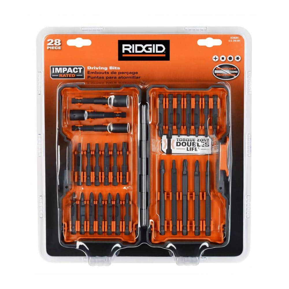 RIDGID 28-Pieces Impact Driving Kit AC96281 - The Home Depot