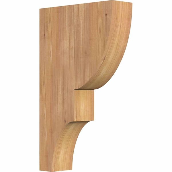 Ekena Millwork 3-1/2 in. x 12 in. x 20 in. Western Red Cedar Ridgewood Smooth Corbel
