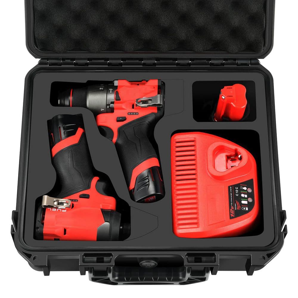 Waterproof Hard Case with Removable Modules for Impact Driver and Drill Set