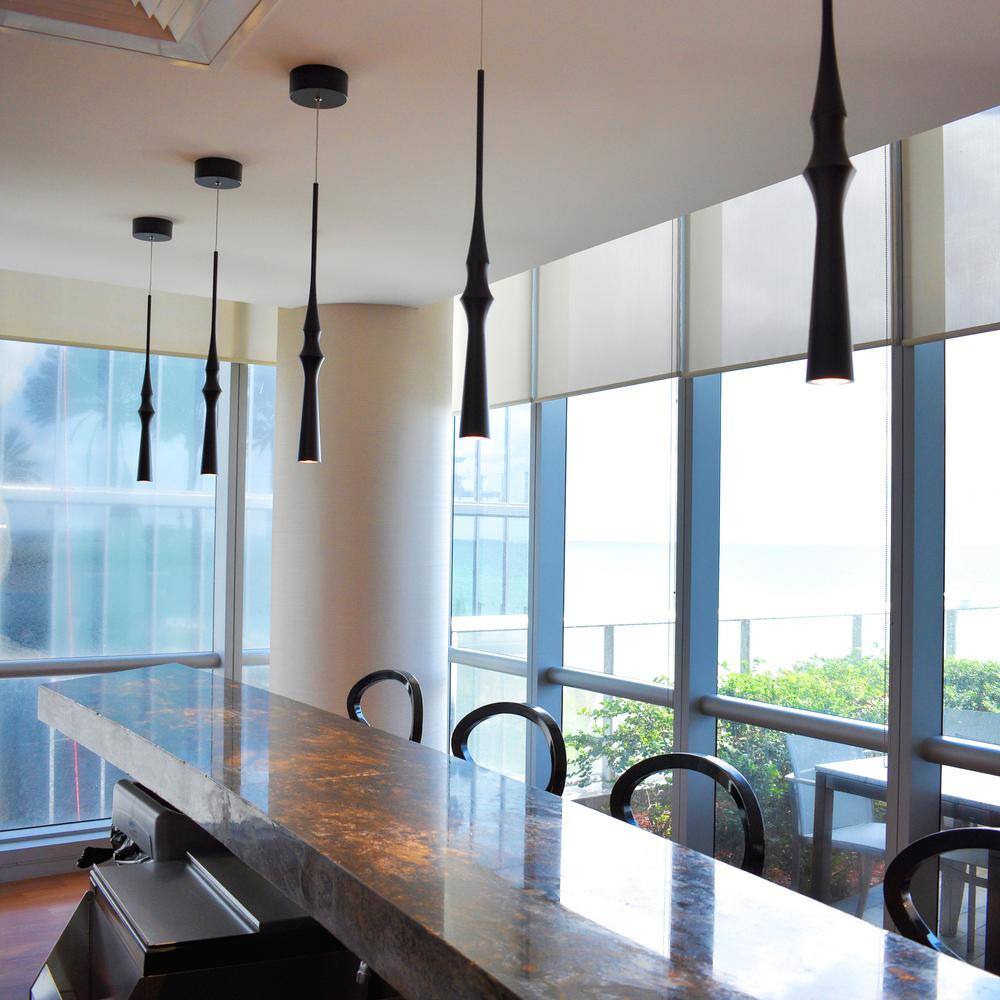 Polaris Mini Black Aluminum 81'' LED Pendant Light