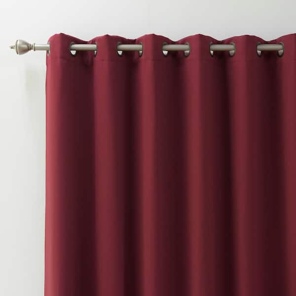 Reviews For Best Home Fashion Burgundy Grommet Blackout Curtain 100 In W X 108 In L Grom Wide 100x108 Burgundy The Home Depot