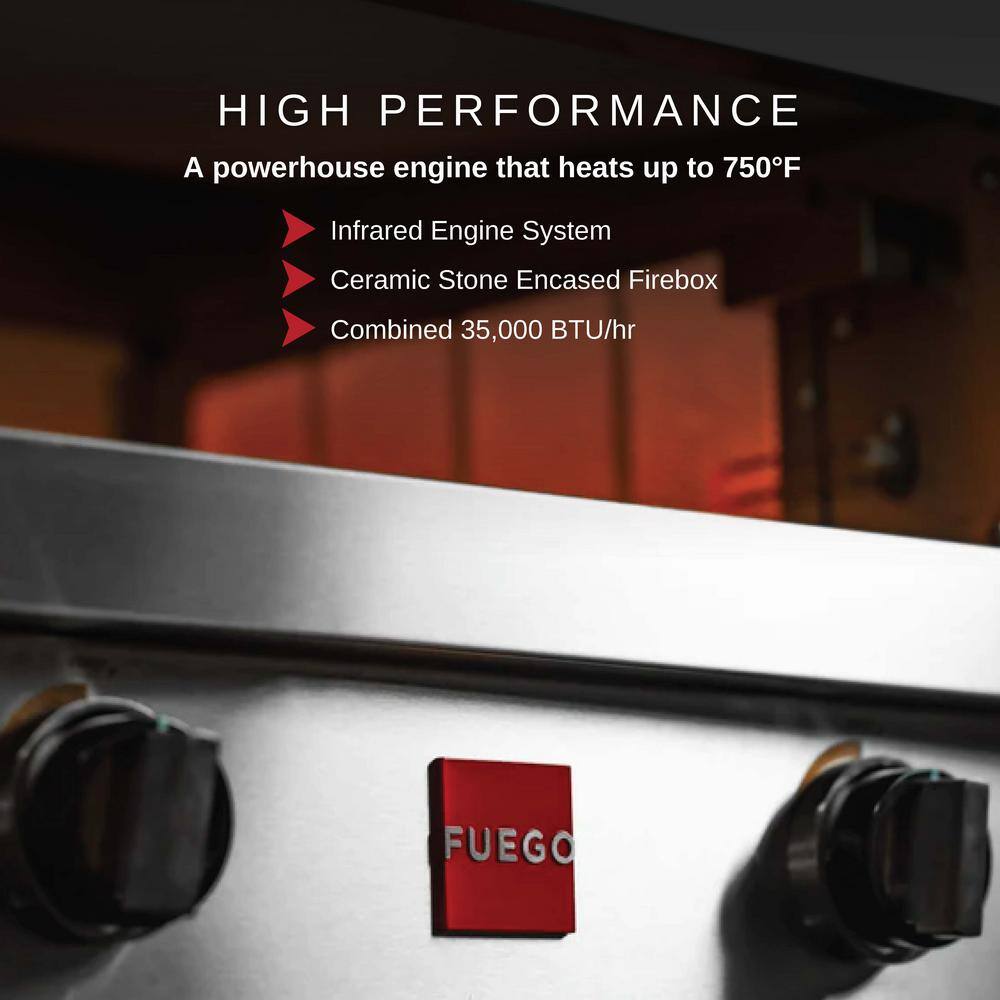 Stainless Steel 16-Inch Outdoor Gas Pizza Oven
