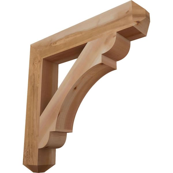 Ekena Millwork 5-1/2 in. x 36 in. x 36 in. Western Red Cedar Olympic Craftsman Smooth Bracket