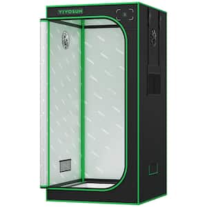 2.7 ft. x 2.7 ft. P276 Black Pro Grow Tent with Reflective Mylar Oxford Fabric and Extra Hanging Bars
