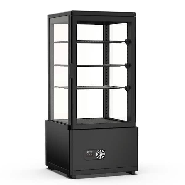 Mojgar 6.26 cu. ft. /86 l 3-Tier Countertop Pastry Display Case Commercial Display Refrigerator Black