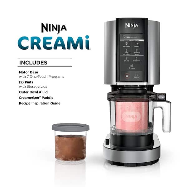 Ninja® CREAMi® Pints and Lids - 2 Pack, Compatible with NC300 Series Ninja®  Creami® Ice Cream Maker, XSKPLID2CD 