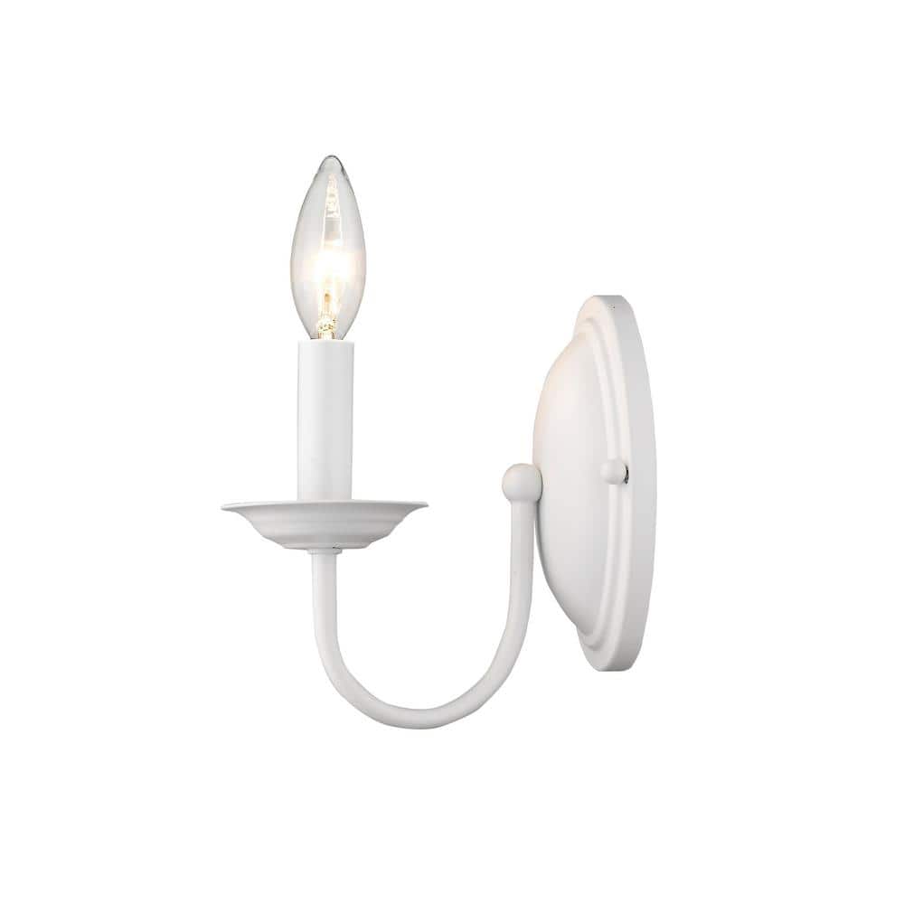 Elegant Williamsburg White Jelly Jar Dimmable Wall Sconce