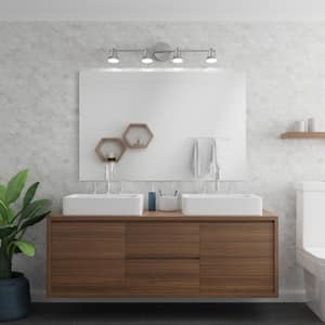 2 ft. Wi-Fi Smart Brushed Nickel Color Changing Tunable White LED Integrated Track Lighting Kit, No Hub Required