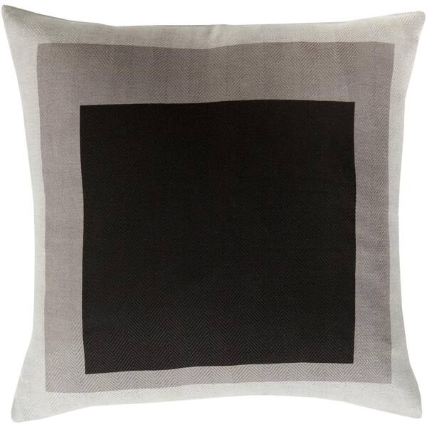 Artistic Weavers Kemerovo Black Geometric Polyester 18 in. x 18 in. Throw Pillow