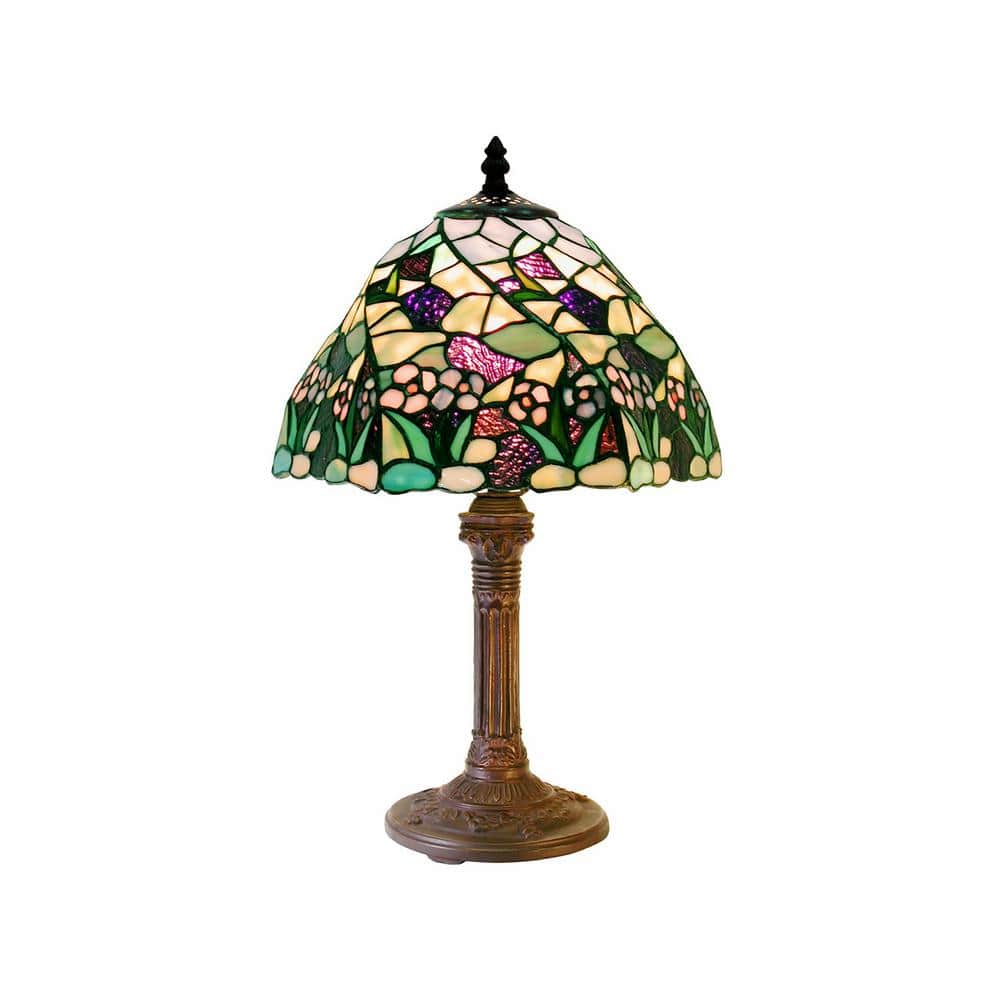 Warehouse Of Tiffany 17 In. Lake Multicolored Bronze Table Lamp ...