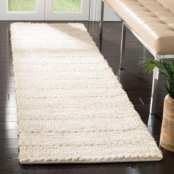 Natural Fiber Bleach 2 ft. x 14 ft. Solid Runner Rug