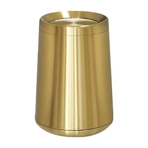 Unique 2.6 Gallon Gold Indoor Recycling Bin with Swing Cover