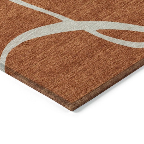 Chantille Machine Washable Indoor/Outdoor Abstract ACN999 Paprika 5 ft. x 7 ft. 6 in. Area Rug