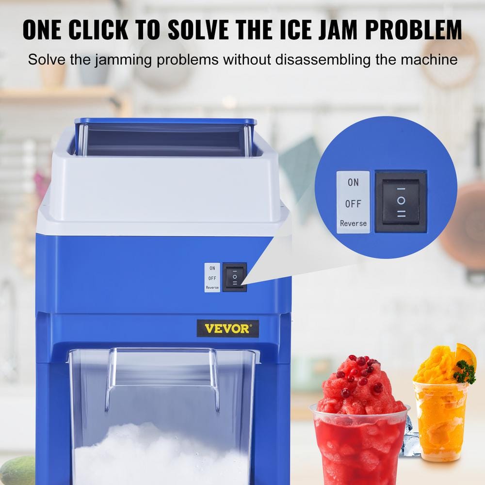 VEVOR Blue Stainless Steel Countertop Snow Cone Maker
