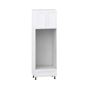 30 in. W x 94.5 in. H x 24 in. D Wallace Painted Warm White Shaker Assembled Pantry Micro/Oven Cabinet with Drawer