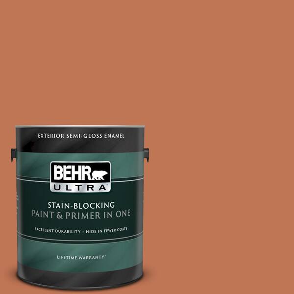 BEHR ULTRA 1 gal. #UL120-7 Moroccan Sky Semi-Gloss Enamel Exterior Paint and Primer in One