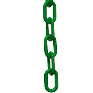 1 in. (#4, 25 mm) x 25 ft. Green Plastic Chain