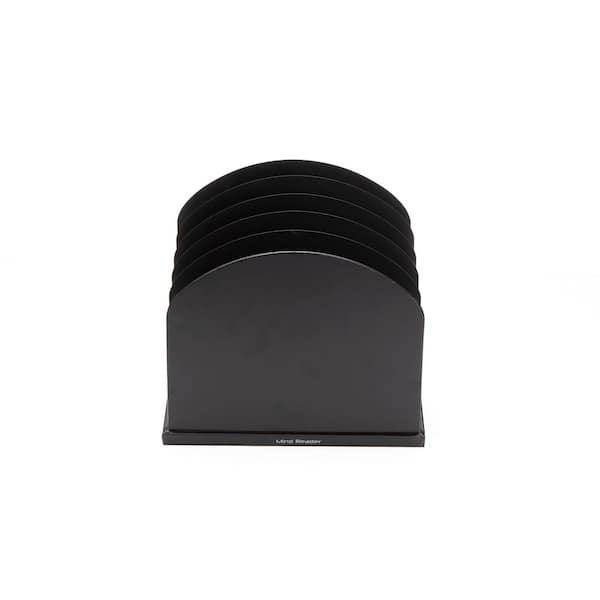 Mind Reader Metal Desk Organizer for Office Organization Papers Files Folders Documents Incline Open Design Heavy Duty Black