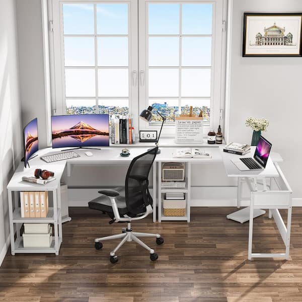 Tribesigns Hoga-JW0172 53.1-in White Modern/Contemporary Computer Desk