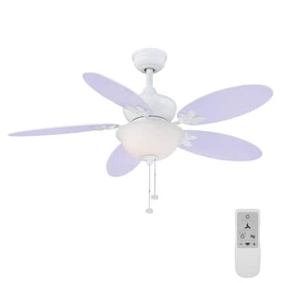 Harper III 44 in. LED White Ceiling Fan with Light Kit and WiFi Remote Control works with Google Assistant and Alexa