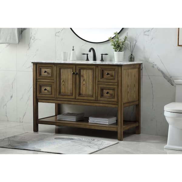 LUND Solid Wood Freestanding Bathroom Storage Furniture Set