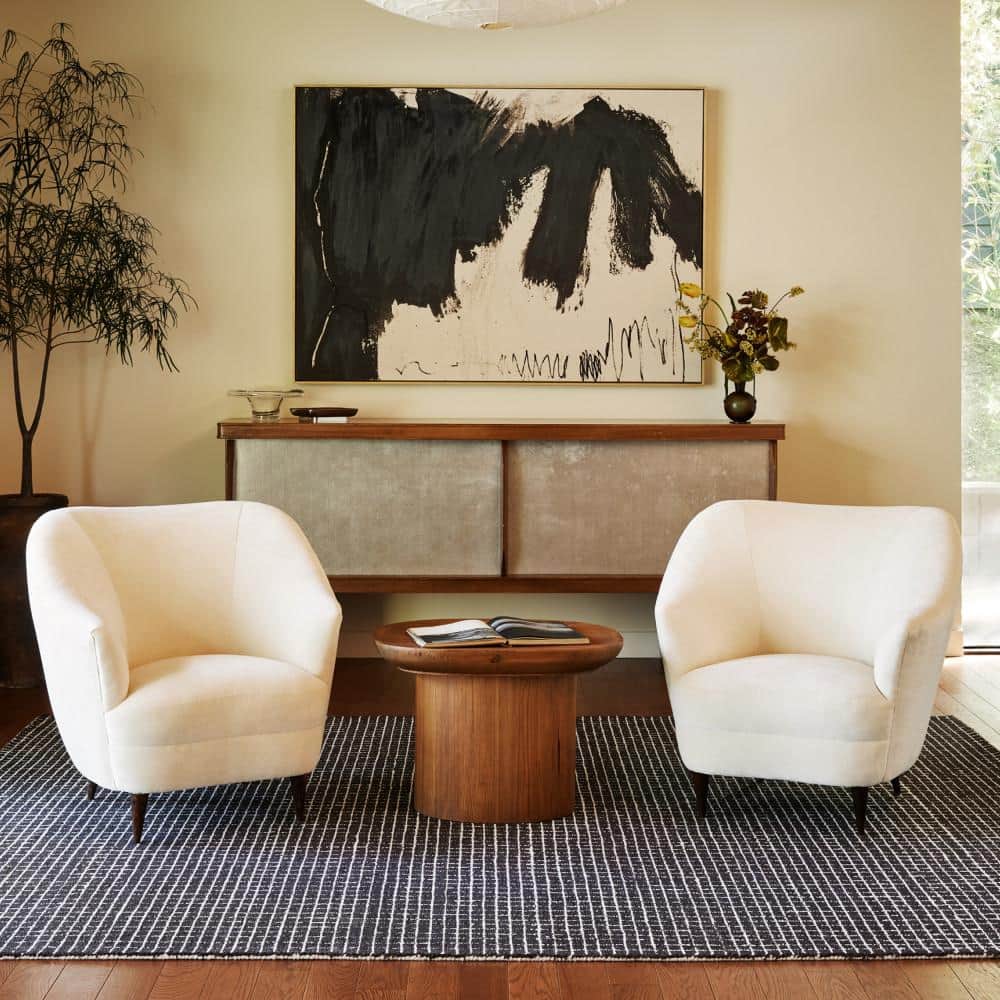Melrose Charcoal Hand-Tufted Wool Area Rug 3' x 5'