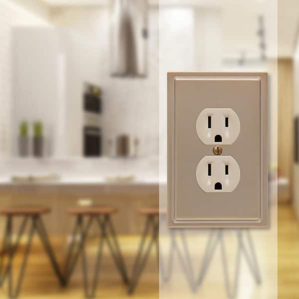 Moderne 1 Gang Duplex Steel Wall Plate - Brushed Bronze