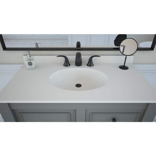 Chesapeake 49 in. W Solid Surface Vanity Top in White with White Basin