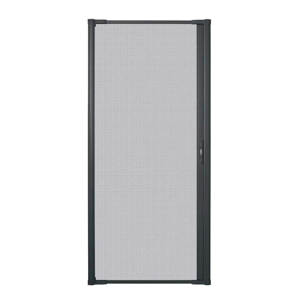 36 in. x 80 in. Luminaire Cracked Pepper Single Universal Aluminum Gliding 