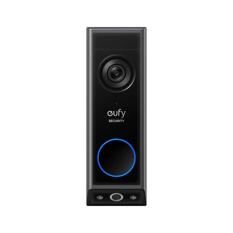 eufy E340 Wireless Hardwired 2K Video Doorbell with Dual Cameras, Color Night Vision, Wired or Battery Powered, Black